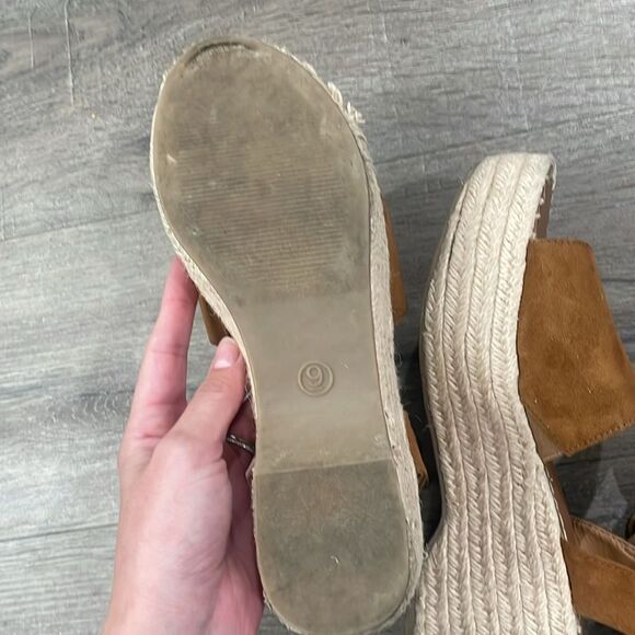 Universal Thread Target Size 9 Brown Espadrille Heeled Wedge Sandals - Picture 6 of 6